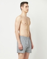 Shop Pack of 2 Men's Grey & Blue Checked Boxers-Full