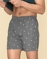 Shop Pack of 2 Men's Vespa Grey & Gin Blue All Over Printed Boxers-Full