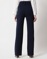 Shop Pack of 2 Women's Blue & Black Straight Fit Trousers-Full