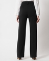 Shop Pack of 2 Women's Black & Green Straight Fit Trousers-Full