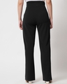 Shop Pack of 2 Women's Black & Blue Straight Fit Trousers-Full