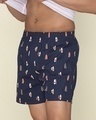 Shop Pack of 3 Men's Black & Blue All Over Printed Boxers-Full