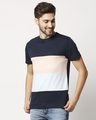 Shop Pageant Blue Candy Block Half Sleeve T-shirt-Design