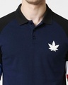 Shop Pageant Blue Half Sleeve Raglan Shoulder Cut & Sew Polo
