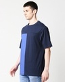 Shop Pageant Blue Half Sleeves Color Block T-Shirt-Design