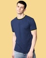Shop Pageant Blue Varsity Half Sleeve T-Shirt-Front
