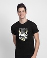 Shop Paiso Joye Che Half Sleeve T-Shirt Black-Front