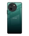 Shop Palm Green Premium Glass Case For Vivo T3X 5G(Shock Proof, Scratch Resistant)-Front