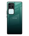 Shop Palm Green Premium Glass Case For Vivo V30 Pro 5G(Shock Proof, Scratch Resistant)-Front