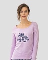 Shop Palm Paradise Scoop Neck Full Sleeve T-Shirt-Front