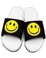 Shop Big Smiley White Slipper Flipflops Slides For Men-Back