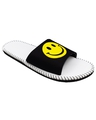 Shop Big Smiley White Slipper Flipflops Slides For Men-Full