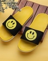 Shop Big Smiley Yellow Slipper Flipflops Slides For Men-Front