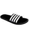 Shop Flat 4line Black Slipper Flipflops Slides For Men