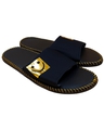 Shop Flat Ch Smiley Gold Slipper Flipflops Slides For Men