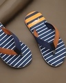 Shop Pampy Angel V 11 Stripes Orange Slipper FlipFlops Slides for Men-Front