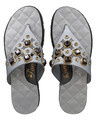 Shop V Stone Grey Slipper Slides Flipflops For Women-Front