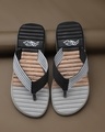 Shop V Tricolor Grey Slipper Flipflops Slides For Men-Front
