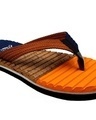 Shop V Tricolor Orange Slipper Flipflops Slides For Men