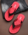 Shop Pampy Angel V Wave Red Slipper FlipFlops Slides for Men-Front
