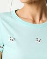Shop Women's Blue Panda Fun Printed Dress