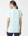 Shop Women's Sky Blue Panda Fun AOP Boyfriend T-shirt-Full