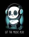 Shop Panda Headphones Full Sleeve T-Shirt