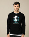 Shop Panda Headphones Light Sweatshirt-Front