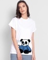 Shop Panda Life Boyfriend T-shirt-Front