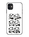 Shop Panda Mood Premium Glass Cover for Apple iPhone 12-Front