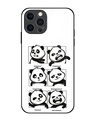 Shop Panda Mood Premium Glass Cover for Apple Iphone 12 Pro-Front