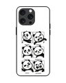 Shop Panda Mood Premium Glass Cover for Apple iPhone 15 Pro Max-Front