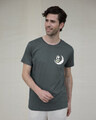 Shop Panda Moon Half Sleeve T-Shirt-Front