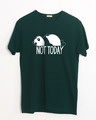 Shop Panda Not Today Half Sleeve T-Shirt-Front