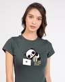 Shop Panda One More Episode Half Sleeve T-Shirt-Front