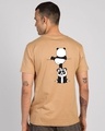 Shop Panda Peek Half Sleeve T-Shirt - Pastel  Beige-Design