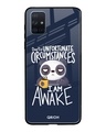Shop Panda Typography Premium Glass Cover For Samsung Galaxy A71(Impact Resistant, Matte Finish)-Front