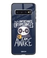 Shop Panda Typography Premium Glass Cover For Samsung Galaxy S10(Impact Resistant, Matte Finish)-Front