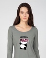 Shop Pandastic Scoop Neck Full Sleeve T-Shirt-Front