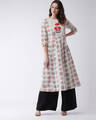 Shop Womens Embroidered Flared Kurta-Front