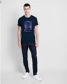 Shop Panther King Half Sleeve T-Shirt Navy Blue (AVL)