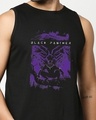 Shop Panther King Round Neck Vest Black (AVL)-Front