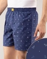 Shop Paper Blue Planes All Over Printed Boxer-Front