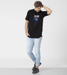 Shop Parasite Half Sleeve Longline T-Shirt Black (SML)-Design