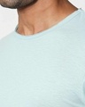 Shop Pastel Aqua Raw Edge Halfsleeve T-Shirt