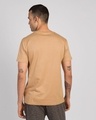 Shop Pastel Beige Half Sleeve T-Shirt-Full