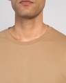 Shop Pastel Beige Half Sleeve T-Shirt