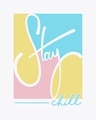 Shop Pastel Stay Chill 3/4th Sleeve T-Shirt-Full