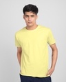 Shop Pastel Yellow Half Sleeve T-Shirt-Front