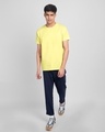 Shop Pastel Yellow Half Sleeve T-Shirt-Full